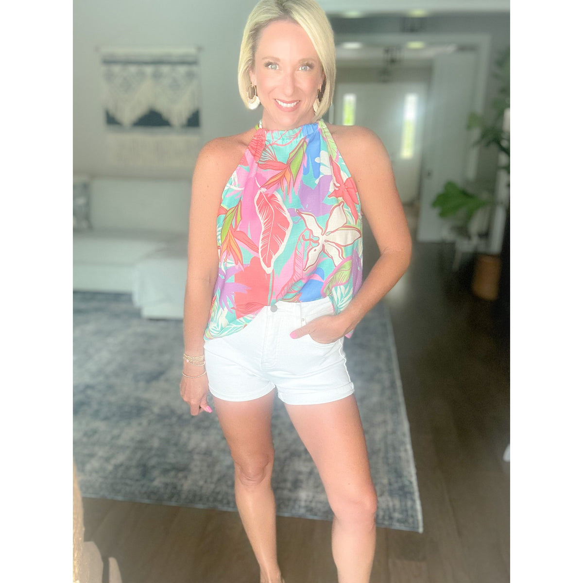 Isla Floral Print Halter