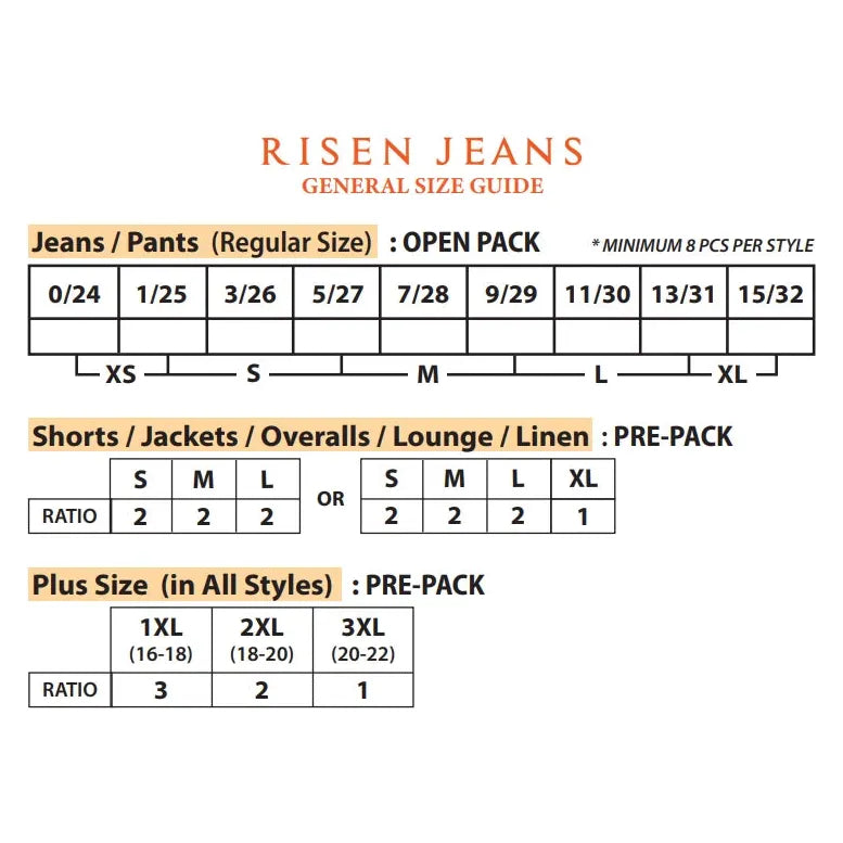 Risen White Cuff Denim Shorts