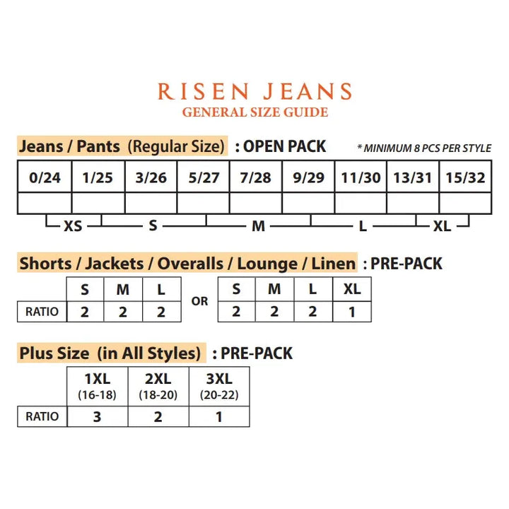 Risen White Cuff Denim Shorts