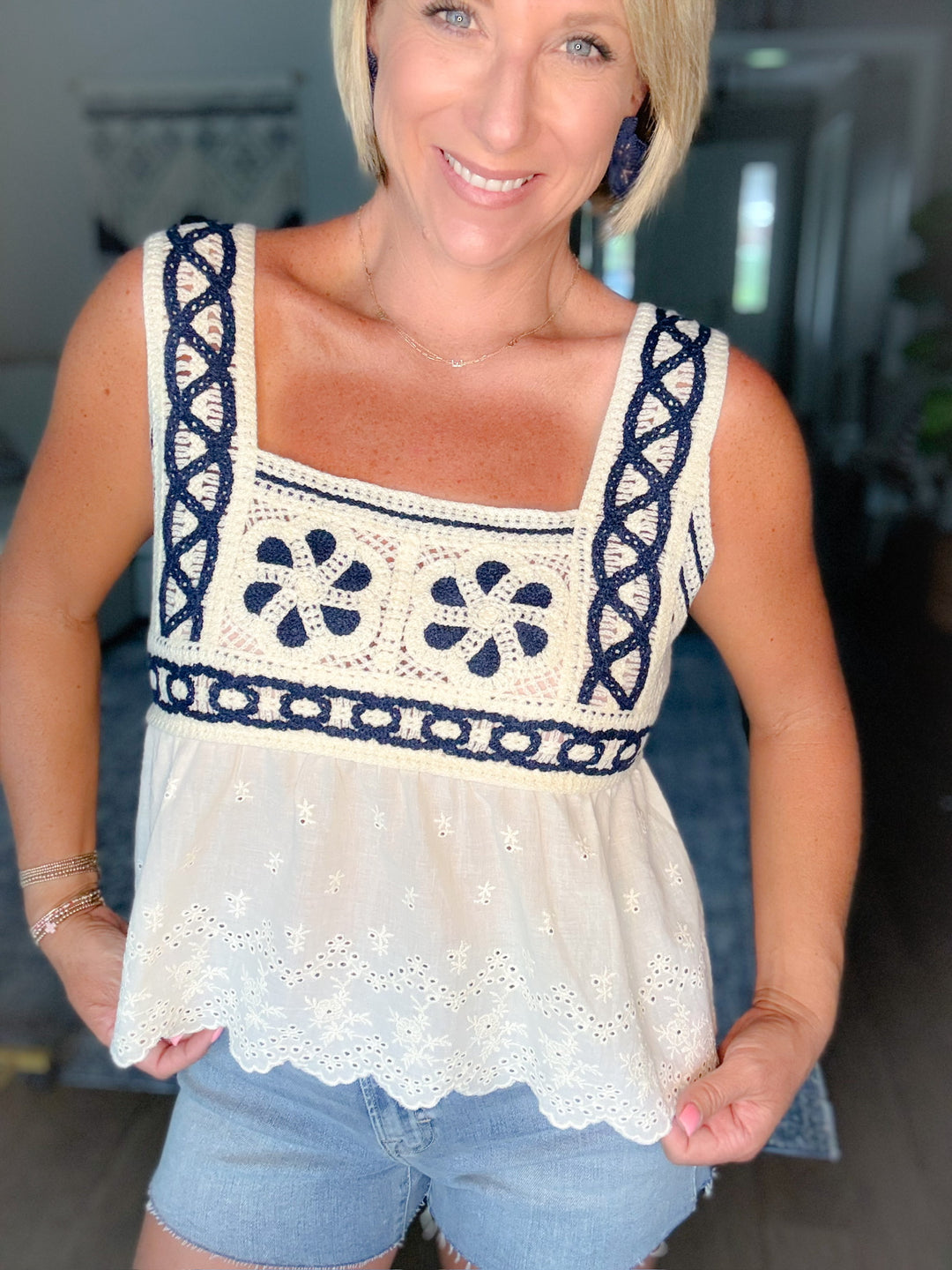 Coastal Crochet Tank