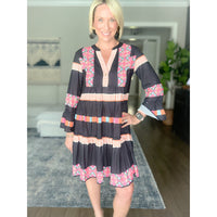 Reese Button Ruffle Dress