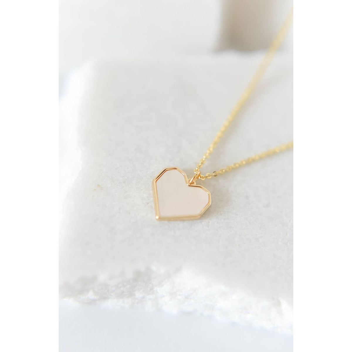 Jenni Pearl Heart Charm Necklace