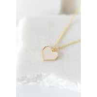 Jenni Pearl Heart Charm Necklace