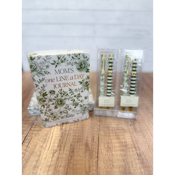 Mom's One Line A Day Journal - Green Floral