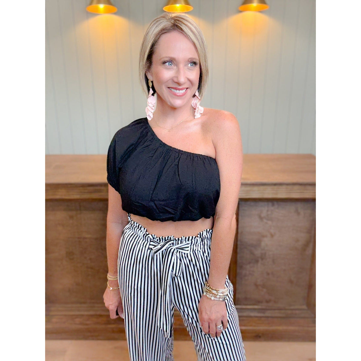 Sloane One Shoulder Crop Top