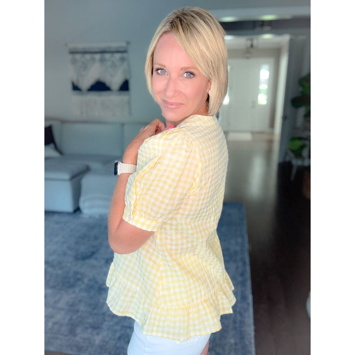 Lemon Drop Peplum Top
