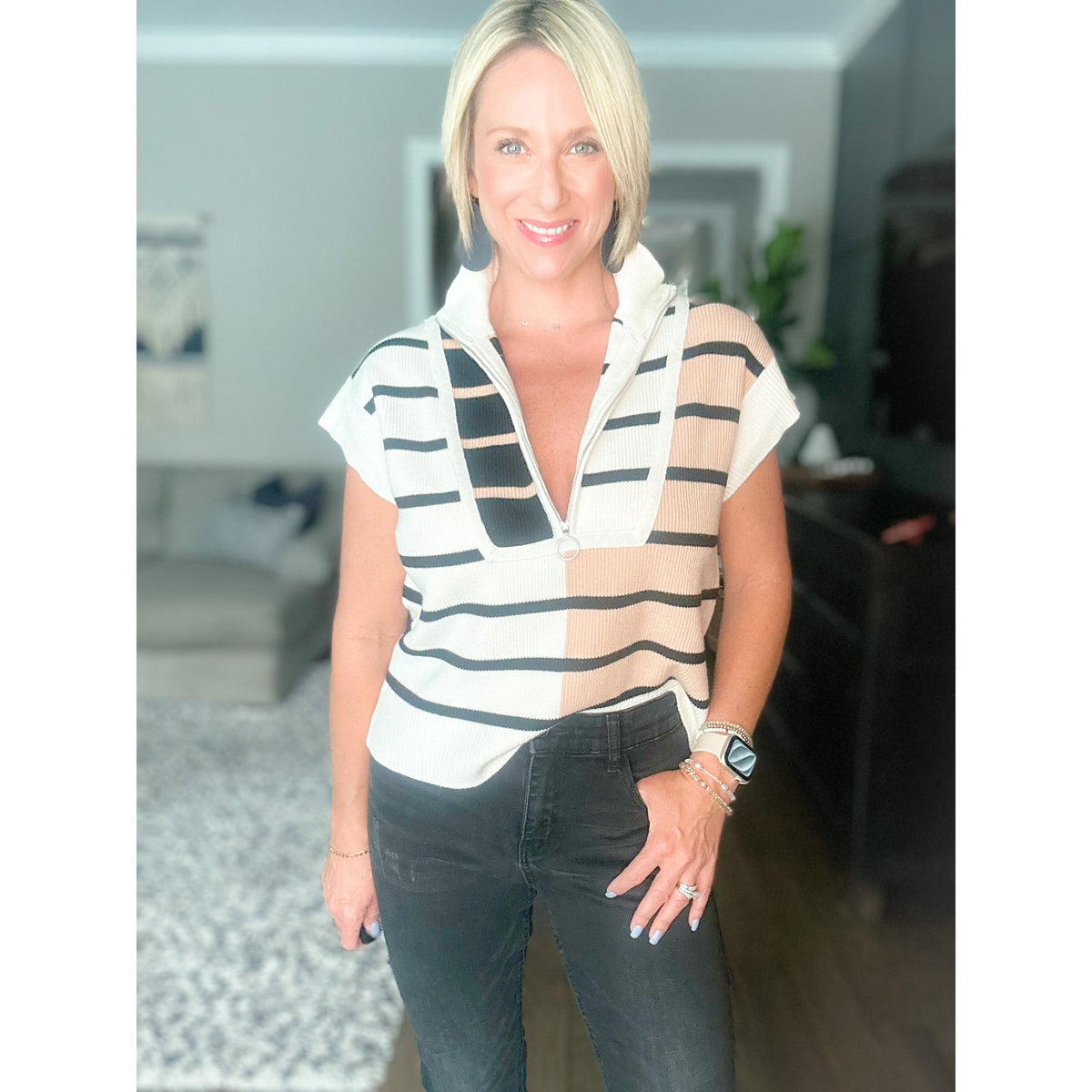 Dakota Quarter Zip Sweater Vest