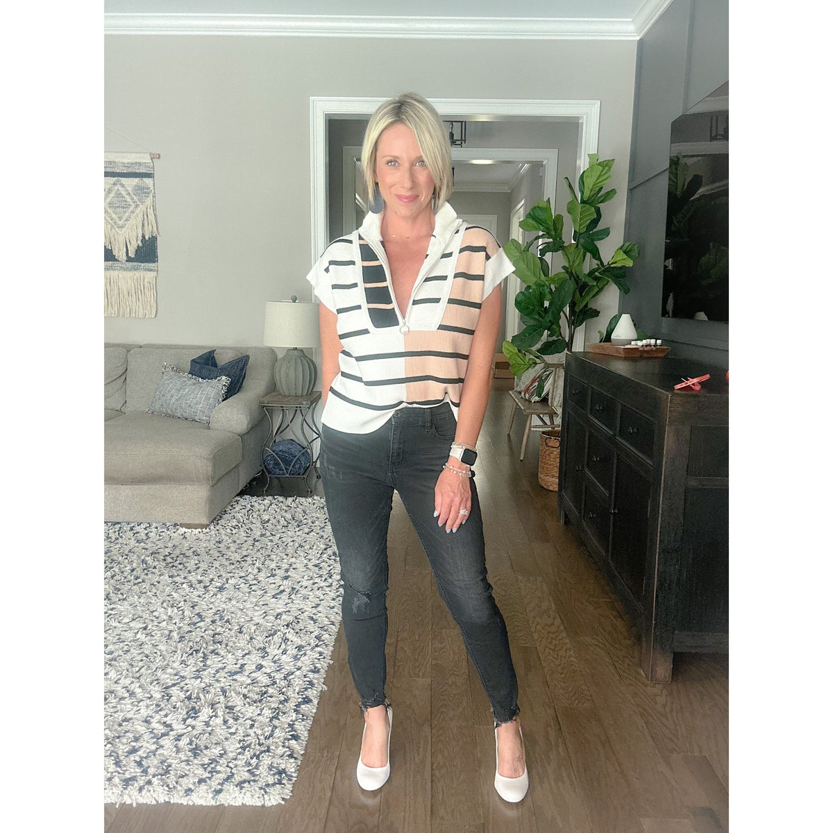 Dakota Quarter Zip Sweater Vest