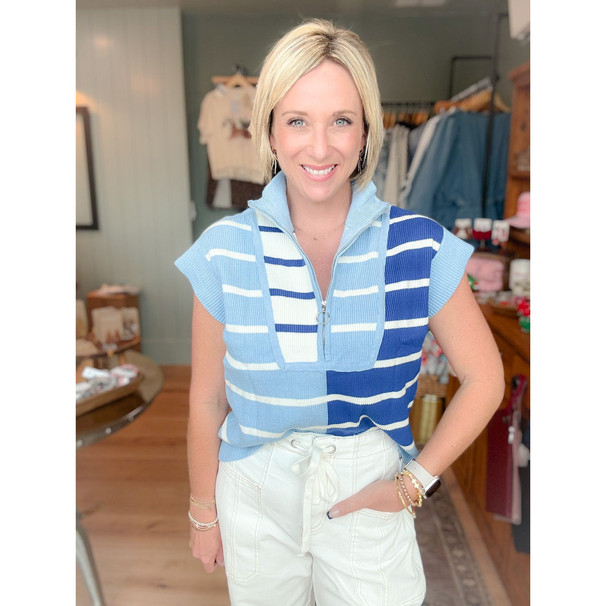 Dakota Quarter Zip Sweater Vest