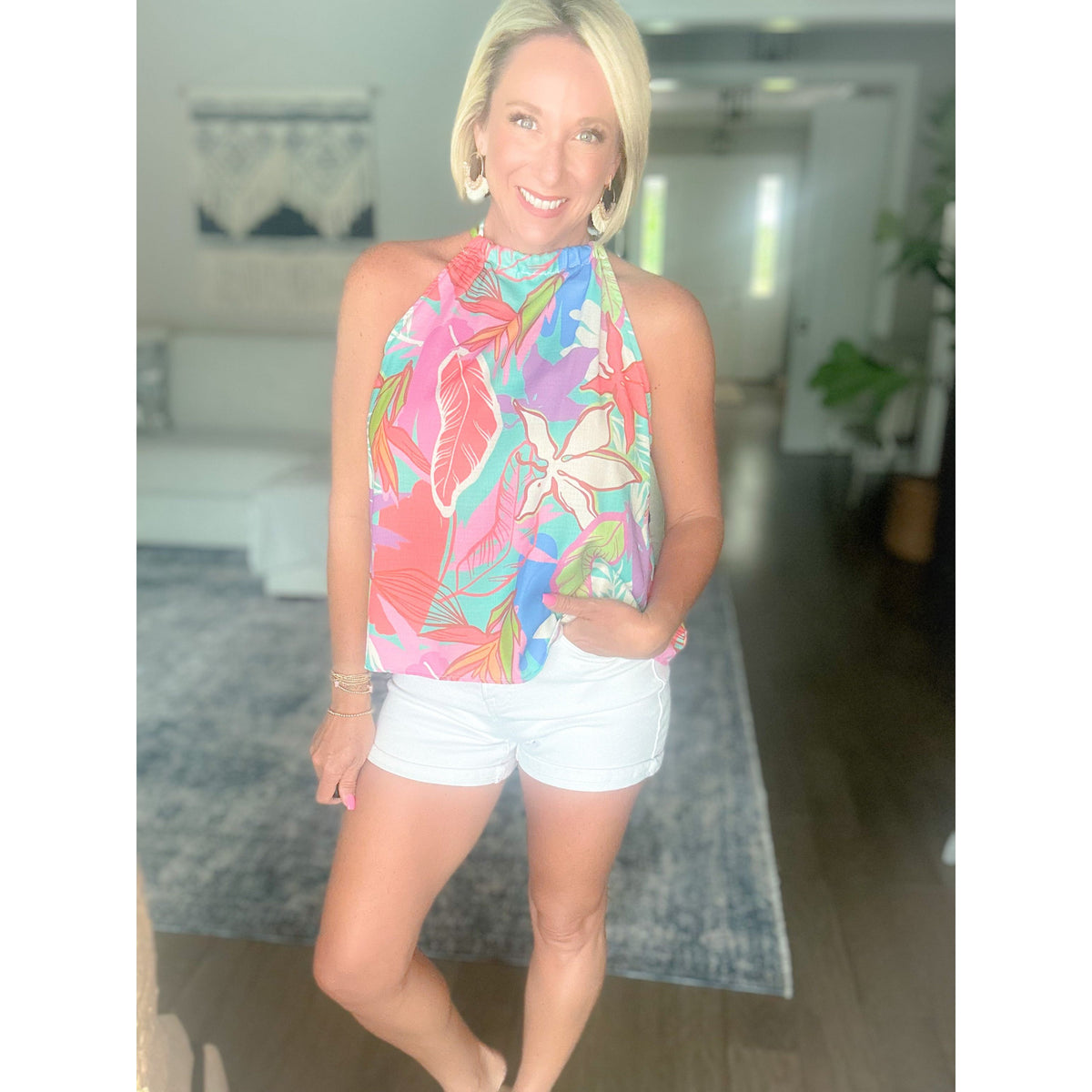 Isla Floral Print Halter