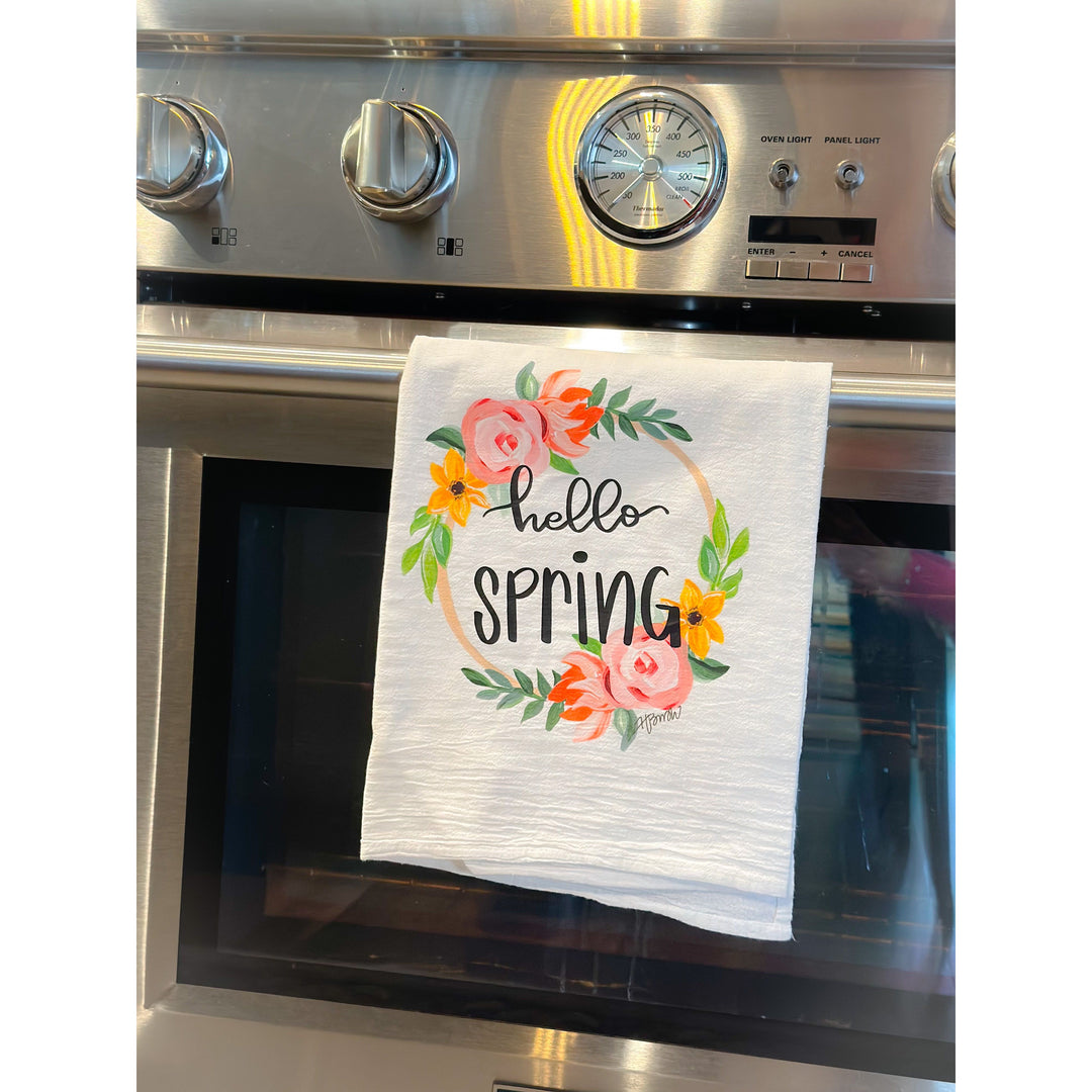 Hello Spring Tea Towel