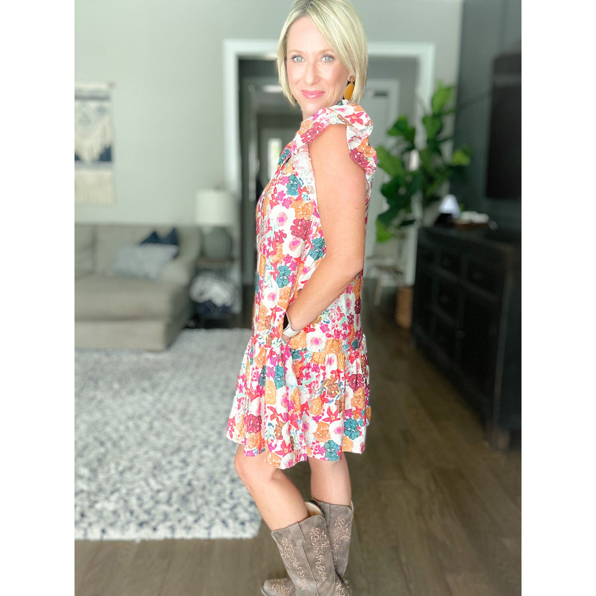 Sutton Flutter Sleeve Dress