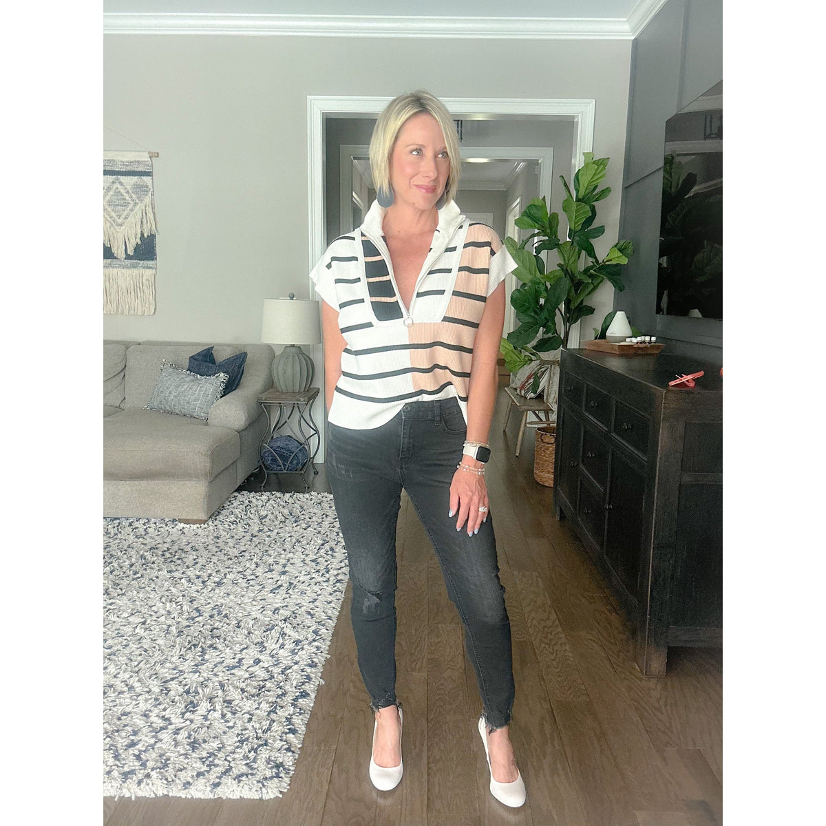 Dakota Quarter Zip Sweater Vest