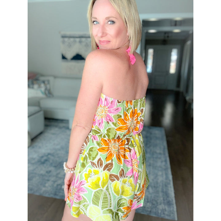 Coastal Getaway Tie Front Romper