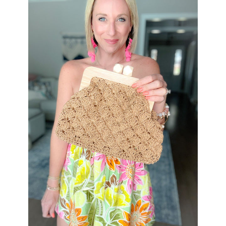 Sunny Days Wooden Frame Clutch