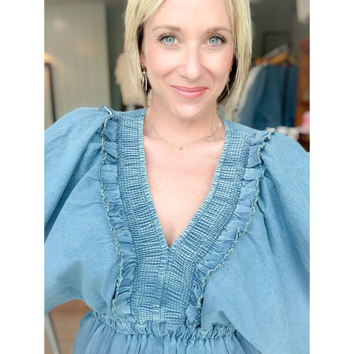 Delaney Denim Romper