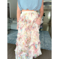 Blossom Ruffle Midi Skirt
