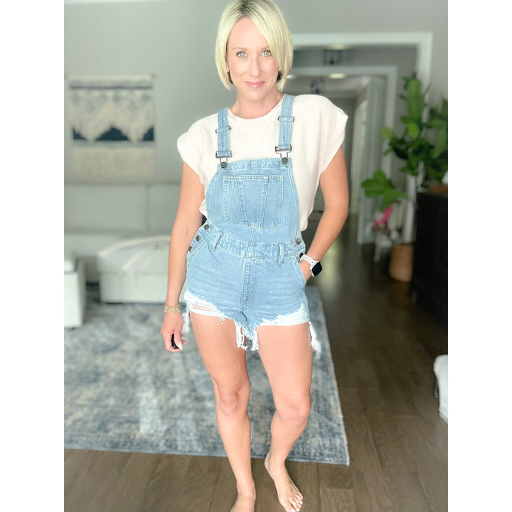 Katie Distressed Overalls