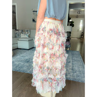 Blossom Ruffle Midi Skirt