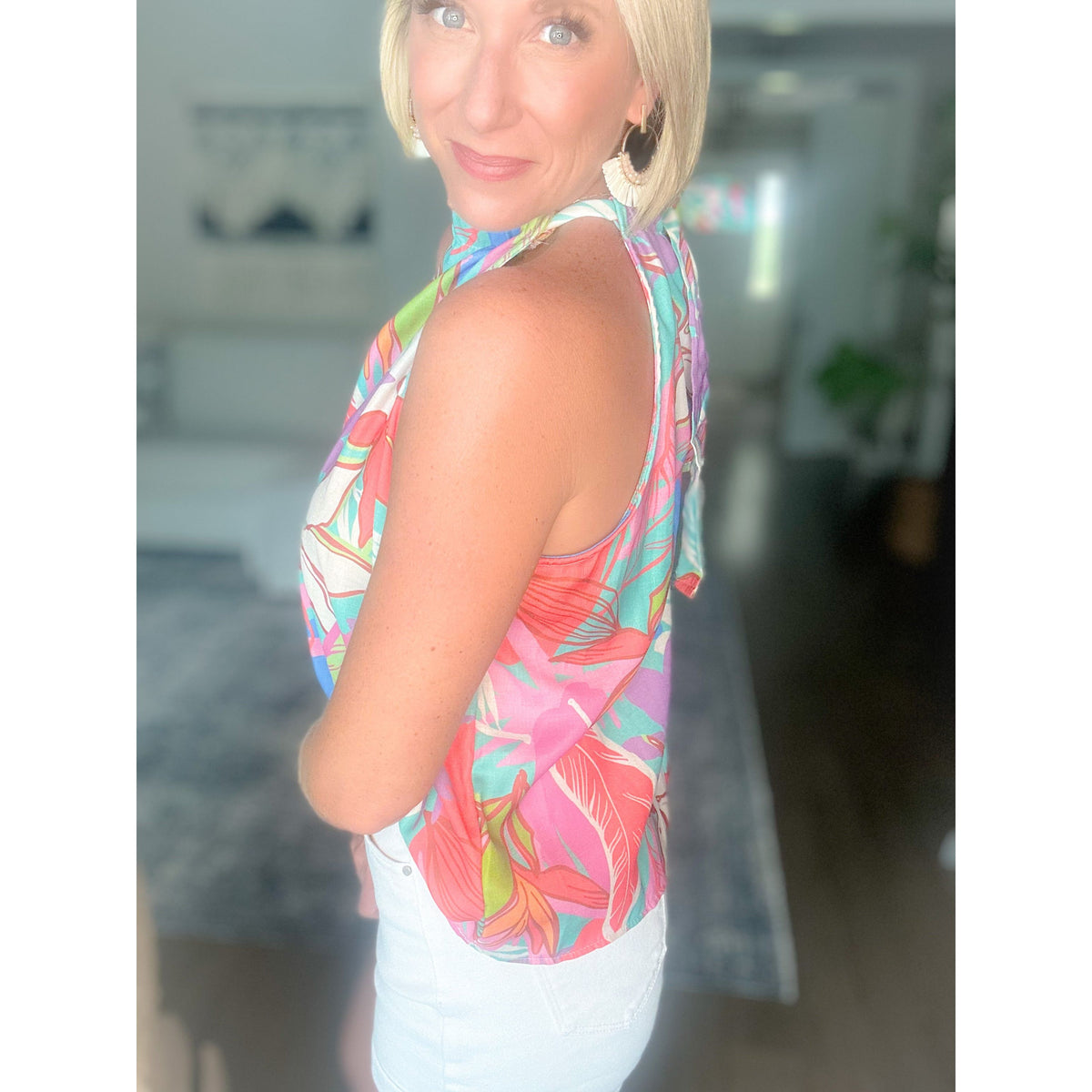 Isla Floral Print Halter