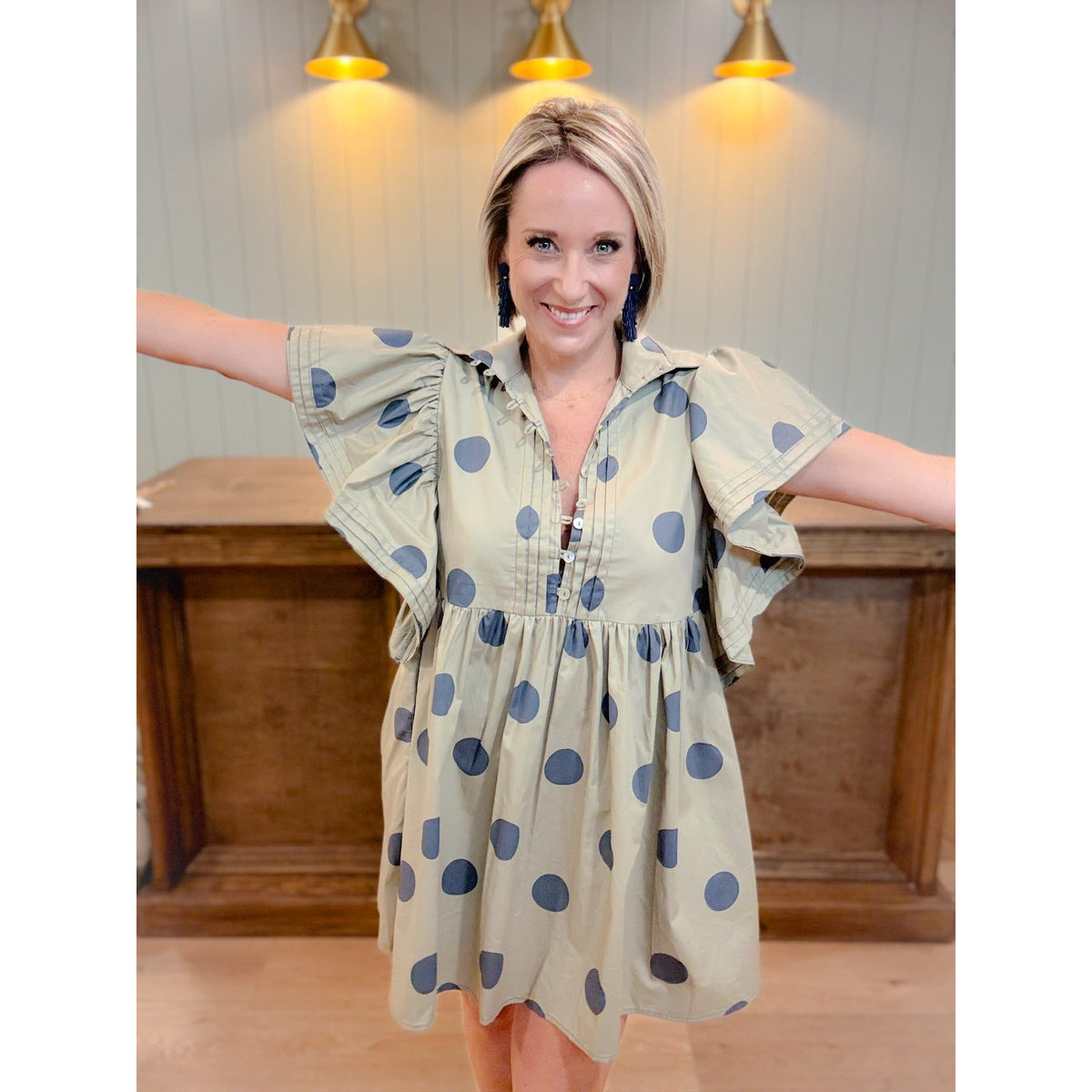 Polka Pop Mini Dress