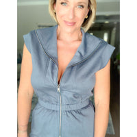 Sarah Zip Front Romper