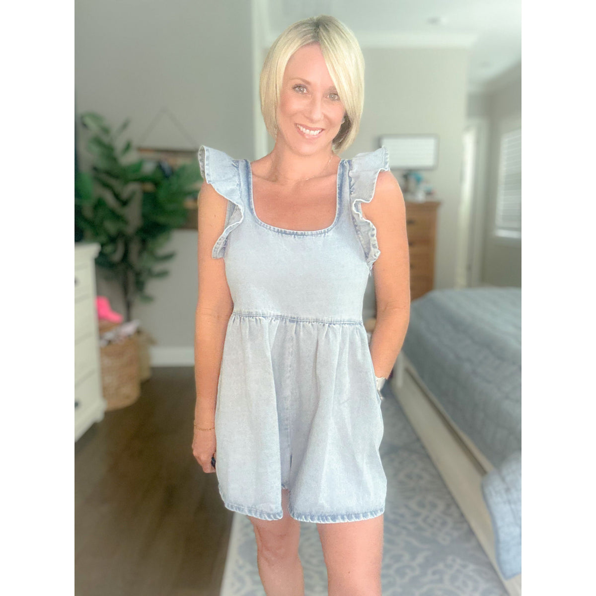Carter Denim Romper