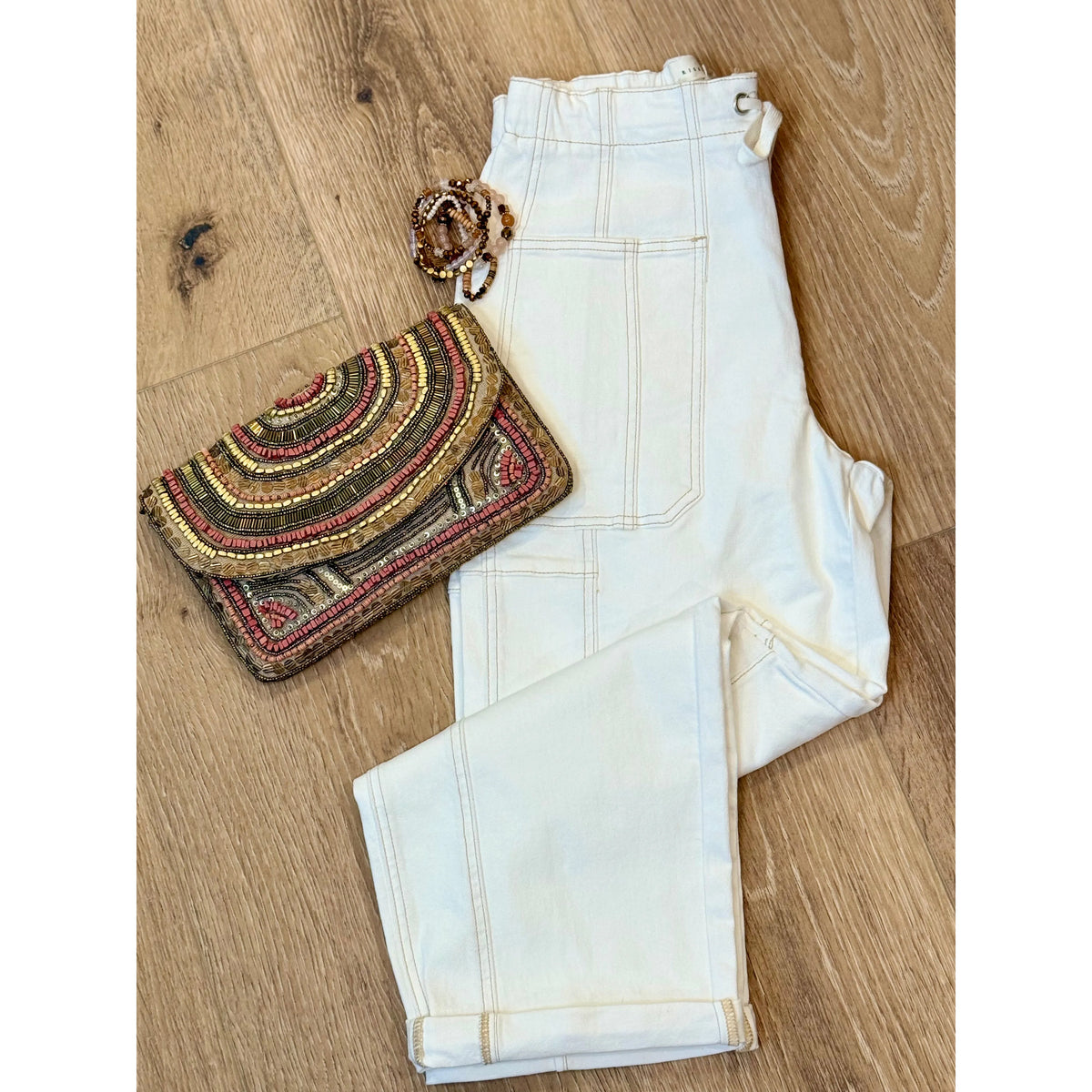 Risen Crop Barrel Pants