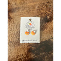 Halloween candy corn boutique earrings