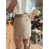 Button Me Up Cord Skirt