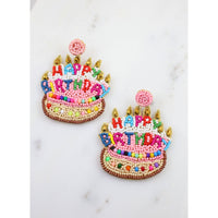 Happy Birthday Cake Earrings