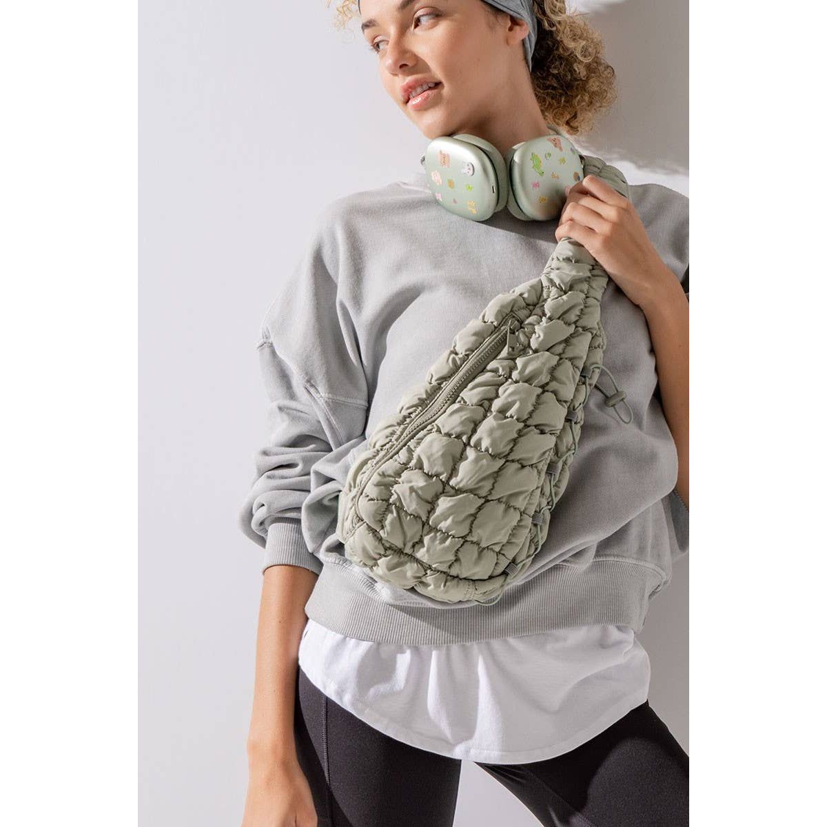 Quilted Crossbody Sling Bag