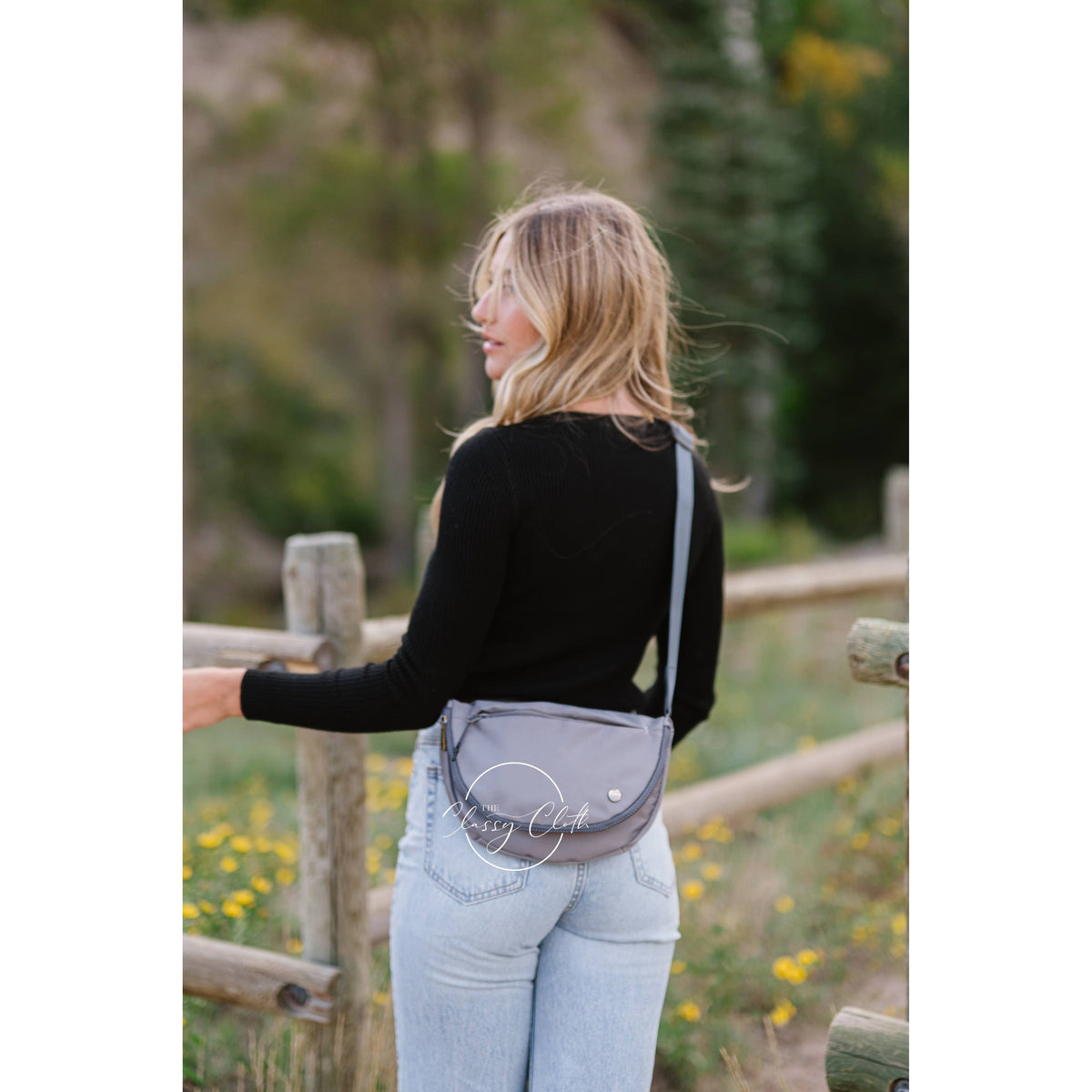 Grey Margot Moon Belt Bag