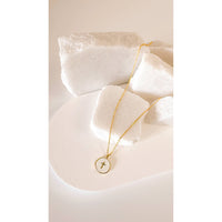 The Lennon dainty cross charm necklace 18k gold plated