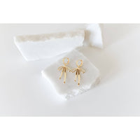 Daisy Bow Hoop Earrings