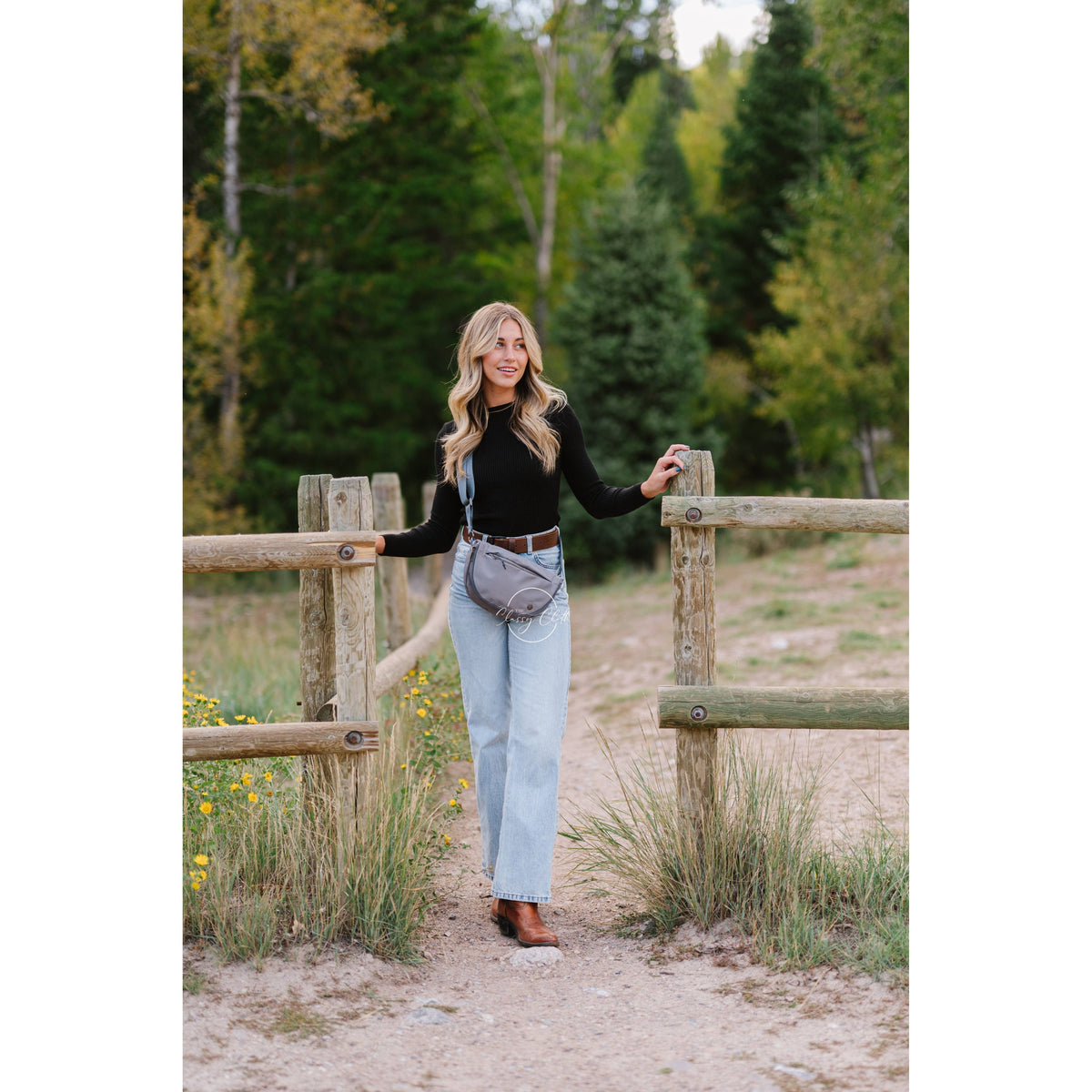 Grey Margot Moon Belt Bag