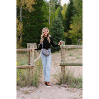 Grey Margot Moon Belt Bag