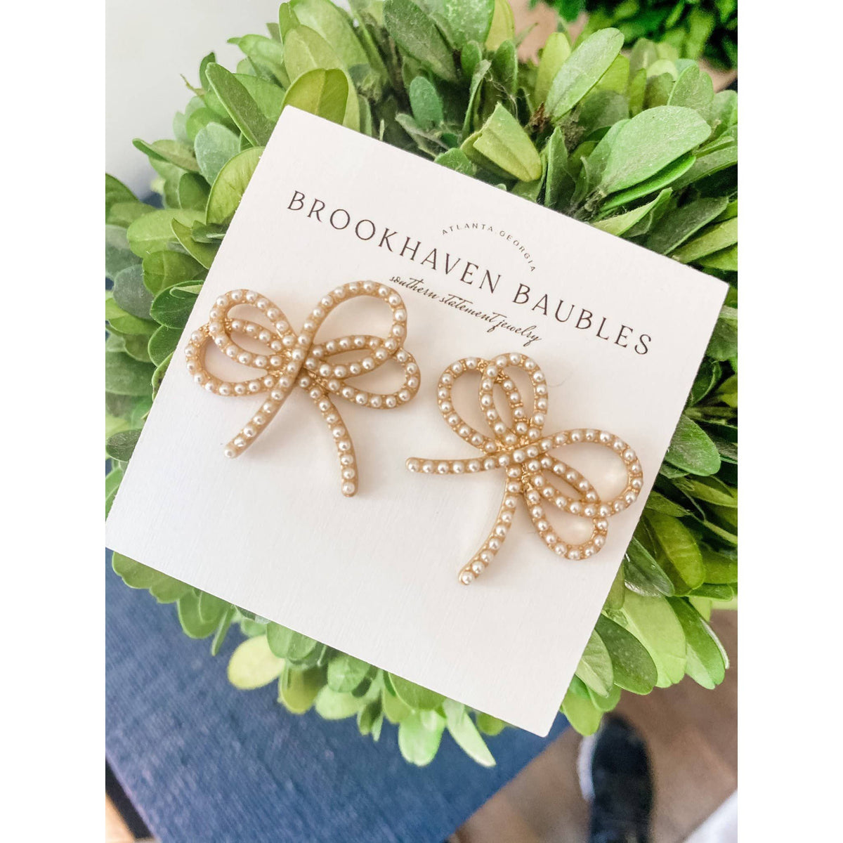 Pearl Bow Earrings