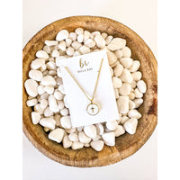 The Lennon dainty cross charm necklace 18k gold plated