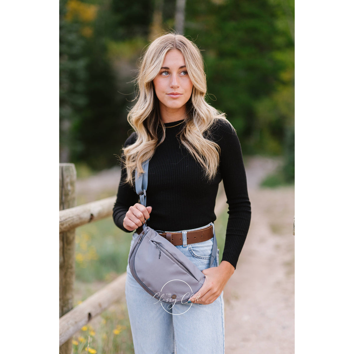 Grey Margot Moon Belt Bag