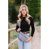 Grey Margot Moon Belt Bag