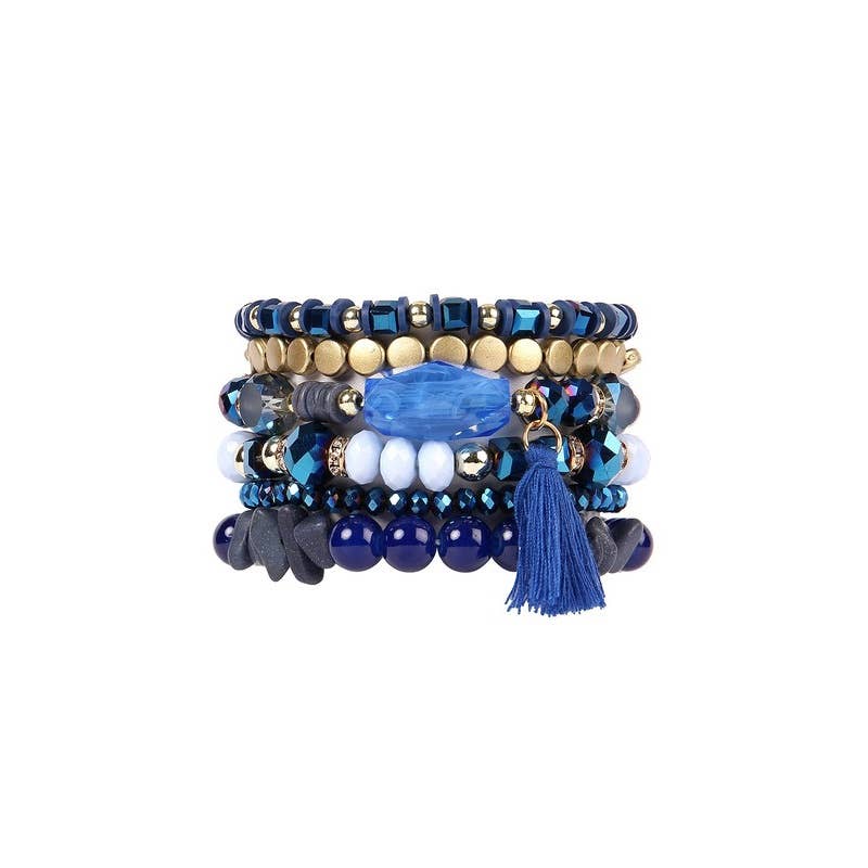Charm Stack Tassel Bracelet Sets