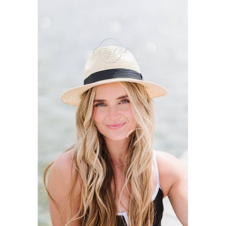 Panama Straw Beach Hat - Ivory