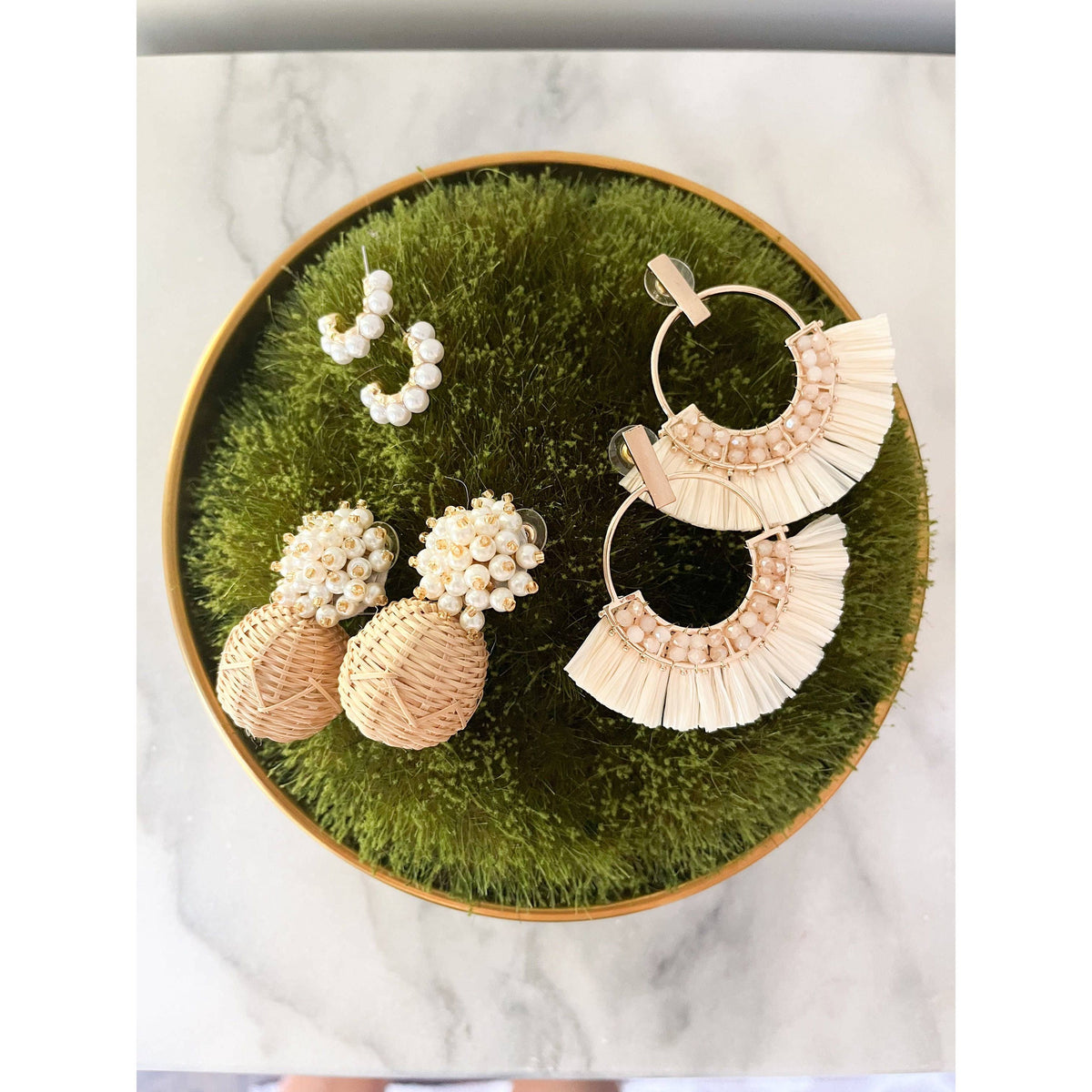 Capri Raffia Hoops