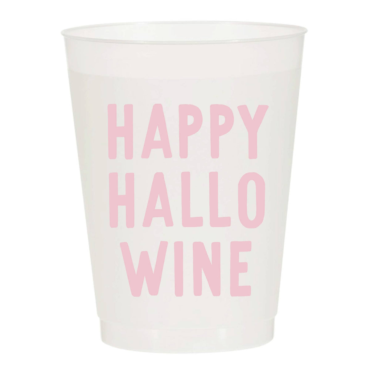 Happy Hallo Wine Halloween Frosted Cups