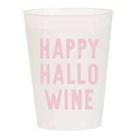 Happy Hallo Wine Halloween Frosted Cups