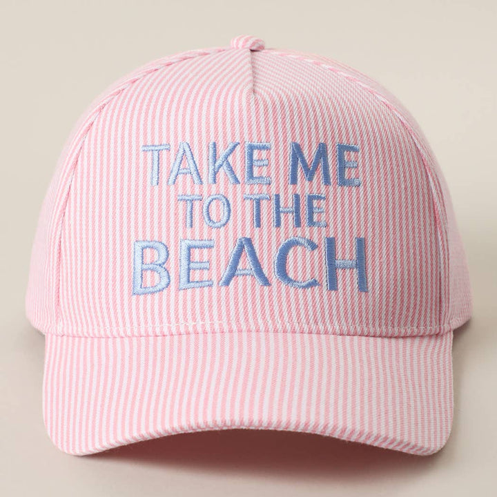 Take Me To The Beach Embroidered Hat
