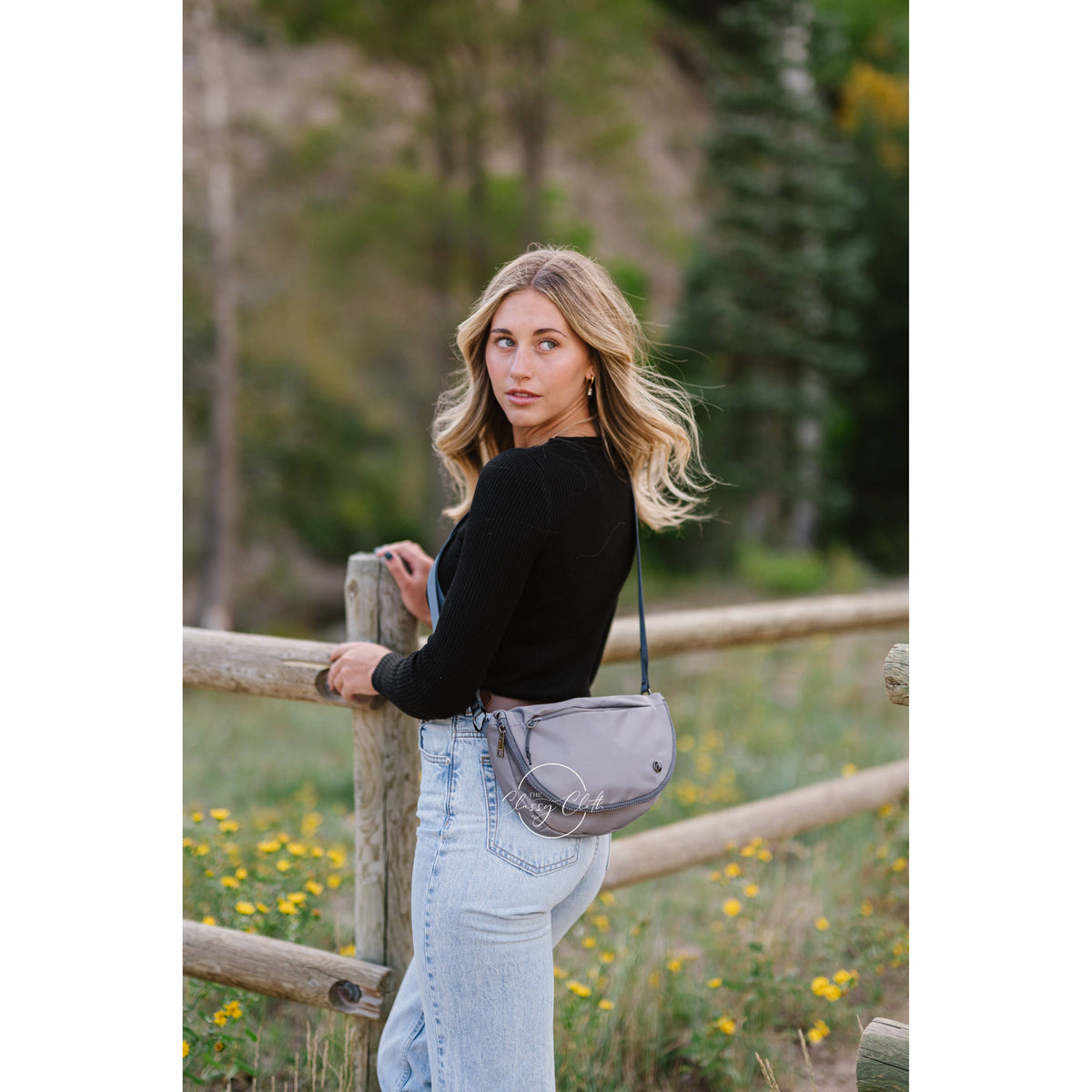 Grey Margot Moon Belt Bag
