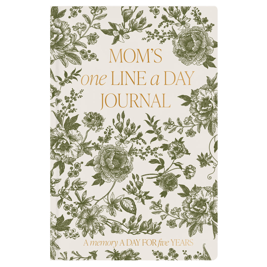 Mom's One Line A Day Journal - Green Floral