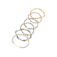 Amazing Grace Charm Mixed Beads Bracelet Set